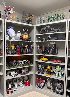 Hobby Room back corner with second two robot cabinets